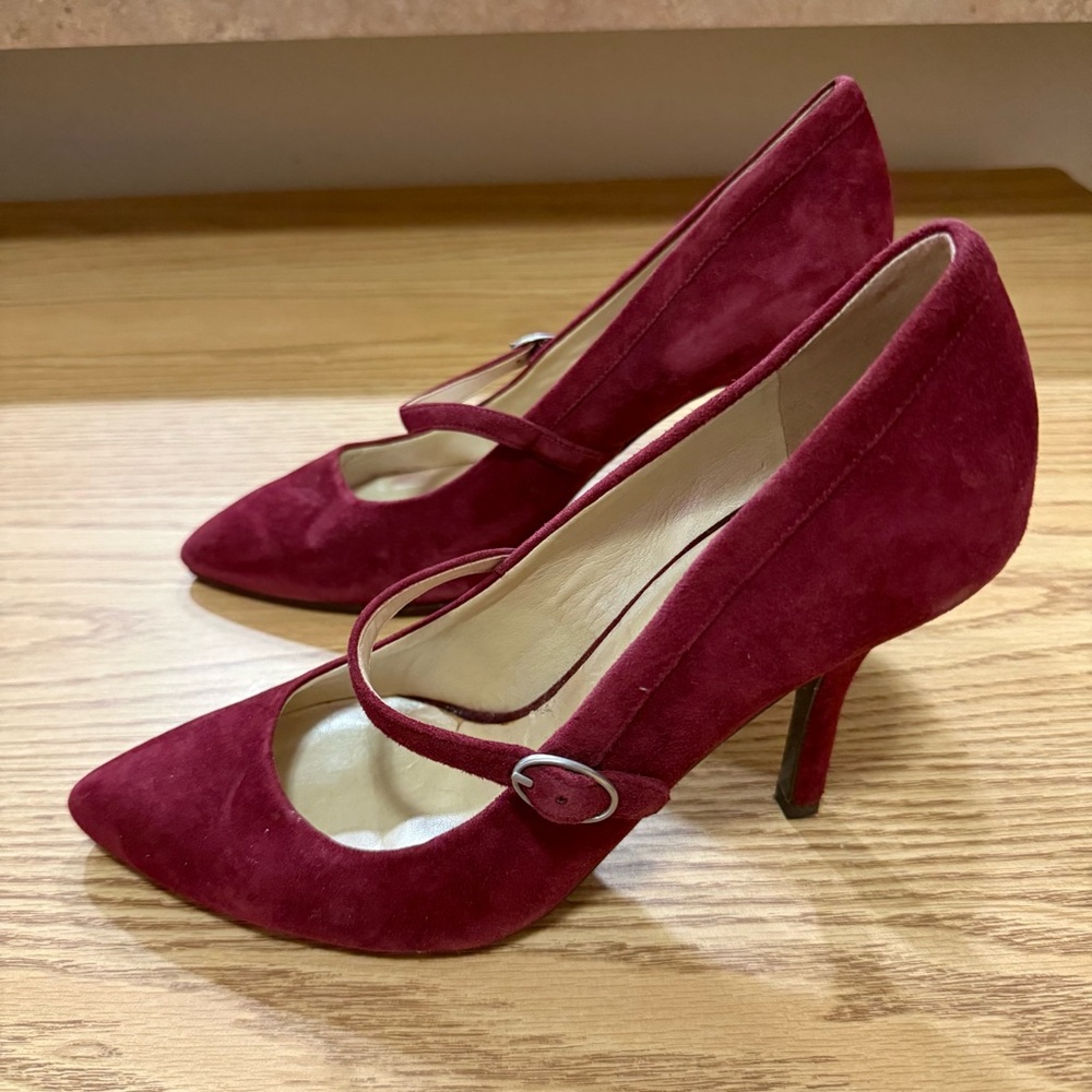 Mary Jane Heels Maroon Nine West